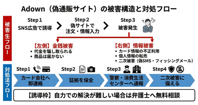 Adown（adown.itself.pics）は詐欺サイト？実態と被害時の返金方法を解説