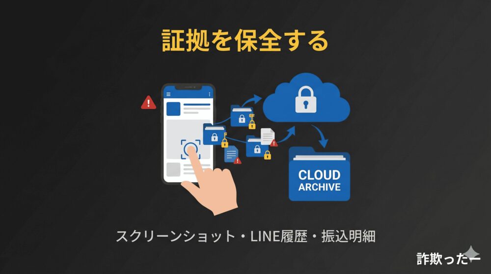 証拠を保全するのイメージ