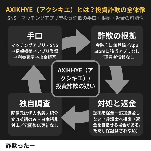AXIKHYE（アクシキエ）の記事の全体像のインフォグラフィック