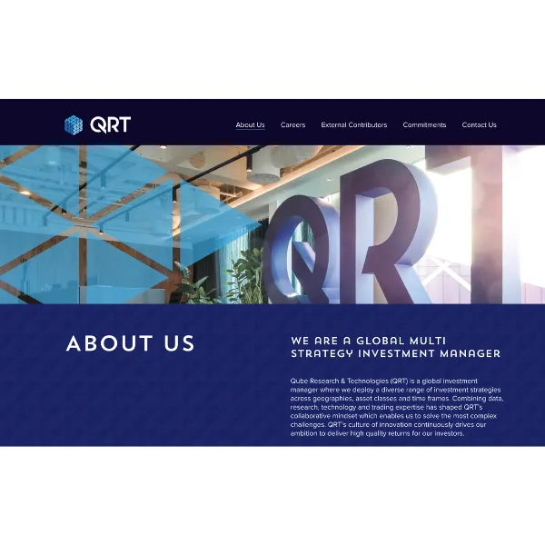 Qube Research Technologies の公式サイト(qube-rt.com)